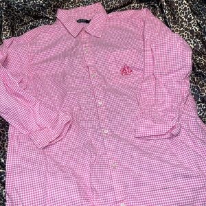 Ralph Lauren Monogram Pink Gingham Nightgown